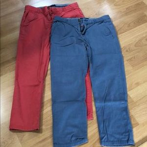 Tommy dress pants blue and red 31/30. (Both pairs)